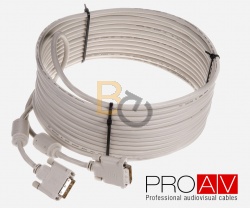 Kabel ProAV Professional DVI-I (18+5) Digital Dual Link M/M HQ 10.0 m